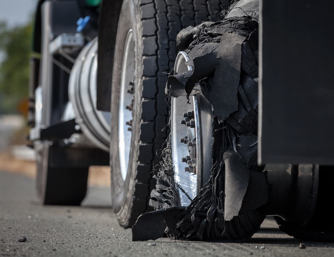 semi-truck tire blowouts